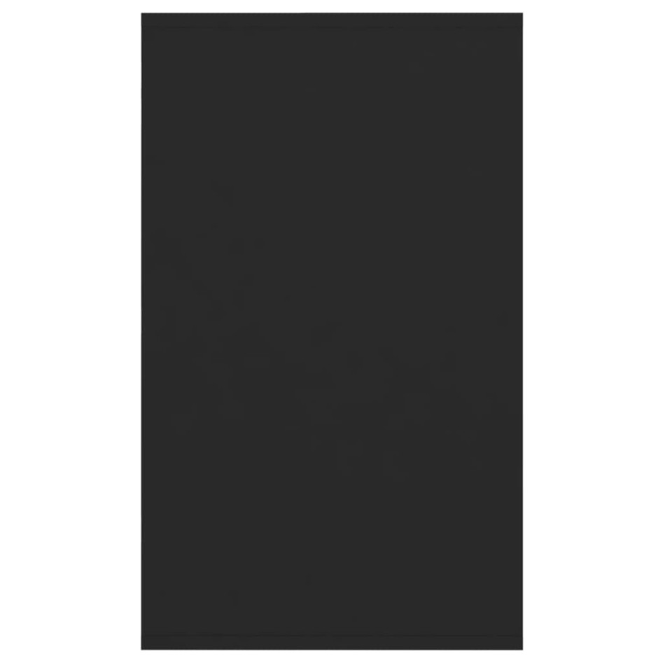 Aparador con 3 cajones madera contrachapada negro 120x41x75