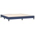 Cama box spring colchón y luces LED tela azul 200x200