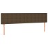 Cama box spring colchón luces LED tela marrón oscuro 200x200