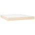 Cama box spring con colchón y LED tela crema 180x200
