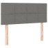 Cama box spring con colchón y LED tela gris oscuro 100x200