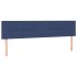 Cama box spring con colchón y LED tela azul 200x200