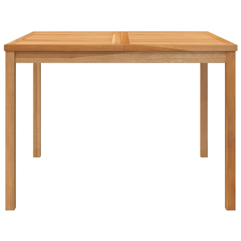 Mesa de comedor de jardín madera maciza de teca 110x110x77