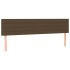Cama box spring con colchón LED tela marrón oscuro 160x200