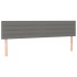 Cama box spring con colchón y LED tela gris oscuro 200x200