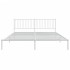 Estructura de cama con cabecero metal blanca 200x200