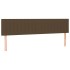 Cama box spring con colchón LED tela marrón oscuro 160x200