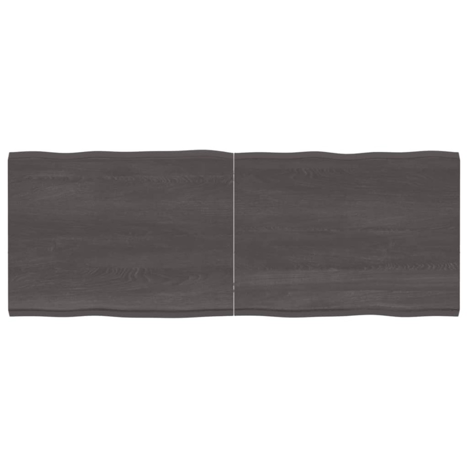 Tablero mesa madera tratada borde vivo marrón 160x60x(2-4)