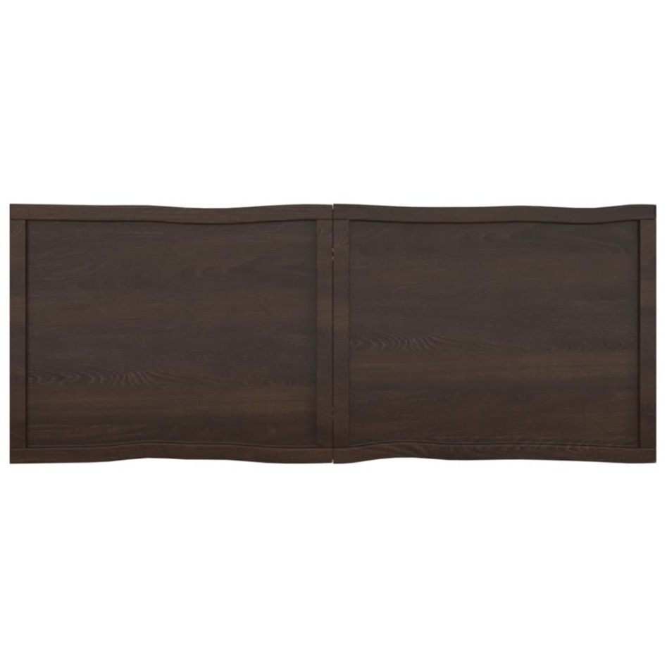 Tablero mesa madera tratada borde vivo marrón 160x60x(2-4)