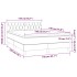 Cama box spring colchón luces LED tela marrón oscuro 140x190