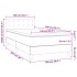 Cama box spring con colchón tela y LED gris claro 100x200