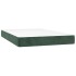 Cama box spring colchón y LED terciopelo verde oscuro