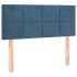 Cama box spring colchón y LED terciopelo azul oscuro 120x200