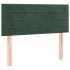 Cama box spring colchón y LED terciopelo verde oscuro 80x200