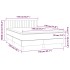 Cama box spring colchón y LED terciopelo negro 140x190