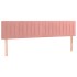 Cama box spring colchón y LED terciopelo rosa 180x200