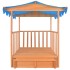 Casa de juegos para niños con arenero madera abeto azul
