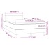 Cama box spring colchón y LED terciopelo rosa 120x200