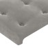 Cama box spring colchón y LED terciopelo gris claro 100x200