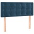 Cama box spring colchón y LED terciopelo azul oscuro 100x200