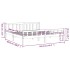 Estructura de cama de madera maciza negra 160x200