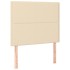 Cama box spring colchón y luces LED tela color crema 90x190