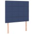 Cama box spring colchón y luces LED tela azul 90x200