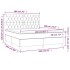 Cama box spring colchón y luces LED tela gris claro 160x200