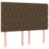 Cama box spring colchón luces LED tela marrón oscuro 140x190