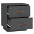 Mesitas de noche 2 uds madera maciza pino gris 40x34x45
