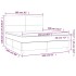 Cama box spring colchón y LED terciopelo rosa 160x200