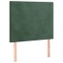 Cama box spring colchón y LED terciopelo verde oscuro 90x190