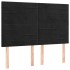 Cama box spring colchón y LED terciopelo negro 140x200