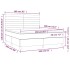 Cama box spring colchón y LED terciopelo gris claro 160x200