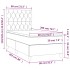 Cama box spring colchón y LED terciopelo rosa 80x200