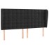 Cama box spring colchón y LED terciopelo negro 160x200