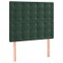 Cama box spring colchón y LED terciopelo verde oscuro