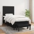 Cama box spring con colchón tela negro 90x190