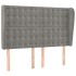 Cama box spring colchón y LED terciopelo gris claro 140x200