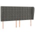 Cama box spring colchón y LED terciopelo gris oscuro 180x200