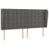 Cama box spring colchón y LED terciopelo gris oscuro 200x200