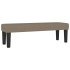Cama box spring con colchón tela gris taupe 140x190
