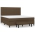 Cama box spring con colchón tela marrón oscuro 160x200