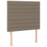 Cama box spring con colchón tela gris taupe 90x190