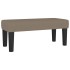 Cama box spring con colchón tela gris taupe 90x200
