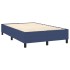 Cama box spring con colchón tela azul 120x200