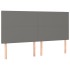 Cama box spring con colchón tela gris oscuro 160x200