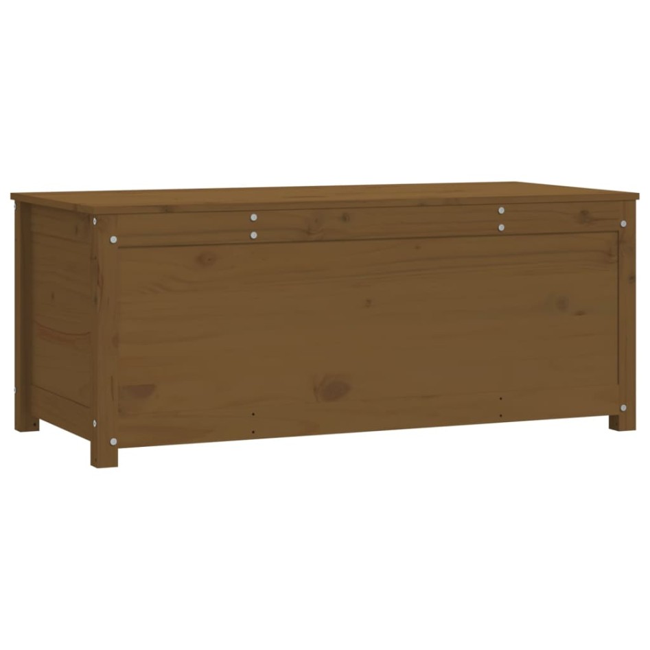 Caja almacenaje madera maciza pino marrón miel 110x50x45,5