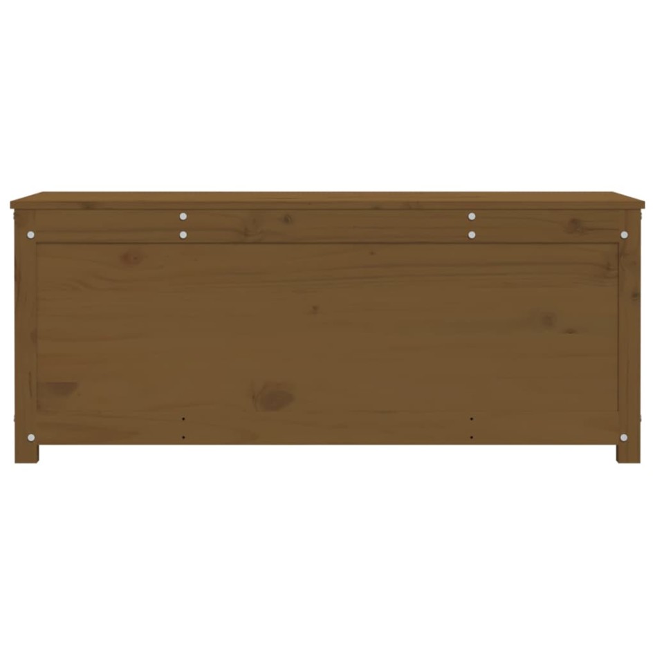 Caja almacenaje madera maciza pino marrón miel 110x50x45,5