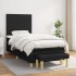 Cama box spring con colchón tela negro 90x190